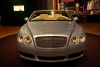 silver bentley convertible front view