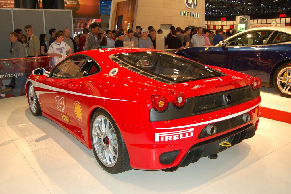 transpixel ferrari red f430 challenger rear view
