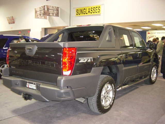 black-chevy-avalanche-rear-view