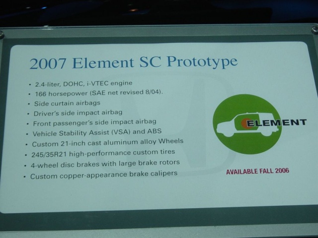 2007 element sc prototype